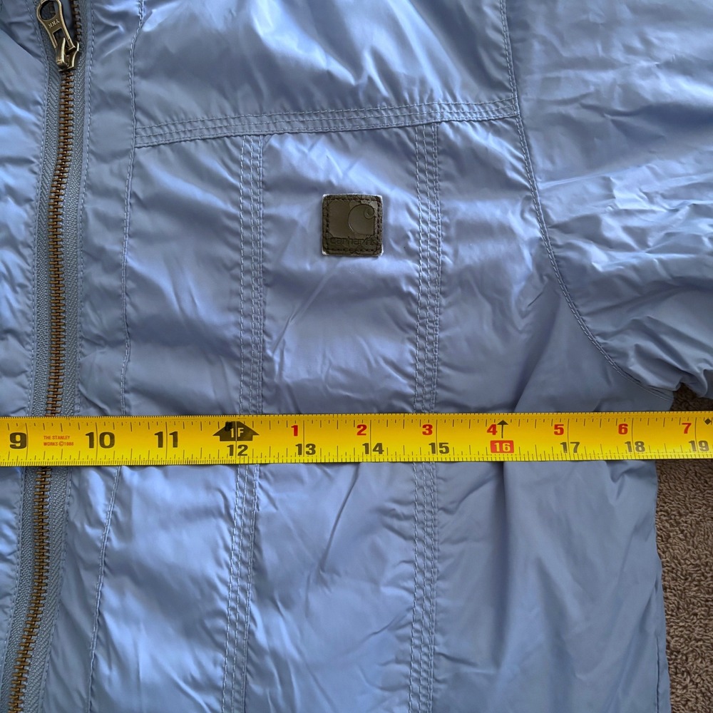 Carhartt Skyline Puffer Jacket XS Blue Quilted Lightweight Full Zip Outdoor Coat - Picture 8 of 10